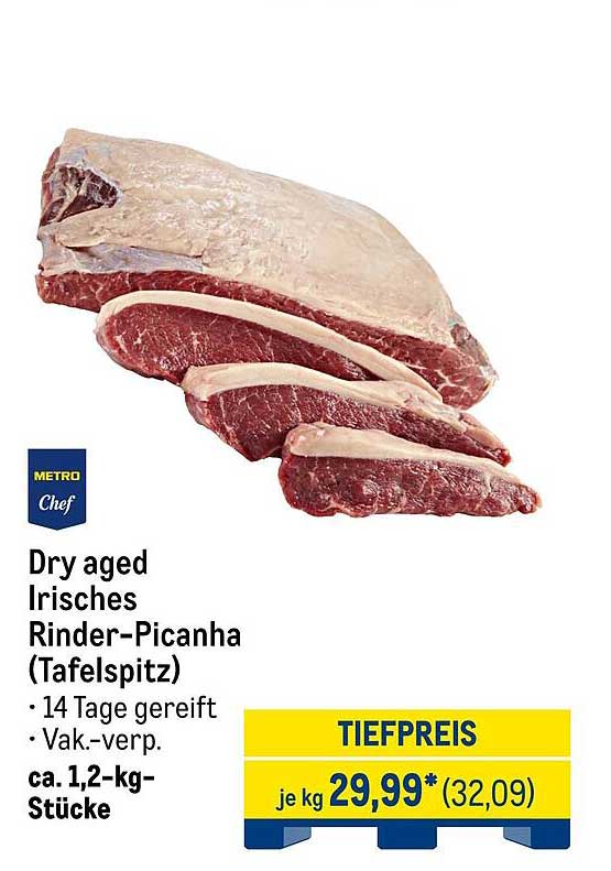 Dry aged Irisches Rinder-Picanha (Tafelspitz) - 14 Tage gereift