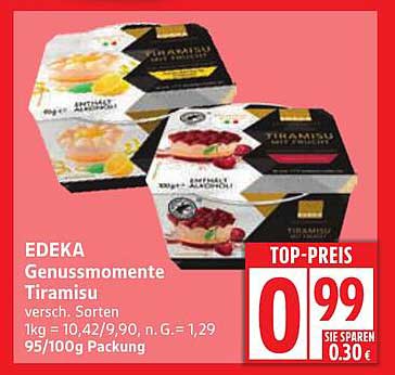 EDEKA Genussmomente Tiramisu - verschiedene Sorten