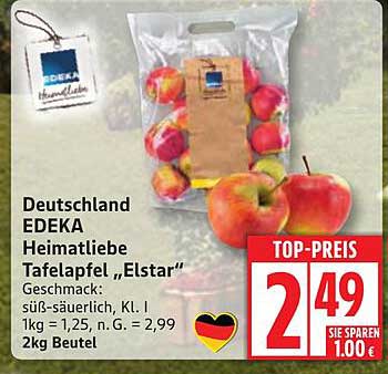 EDEKA Heimatliebe Tafelapfel "Elstar" 2kg Beutel