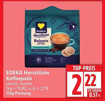 EDEKA Herzstücke Kaffeepads - vielfältiger Kaffeegenuss in jeder Tasse
