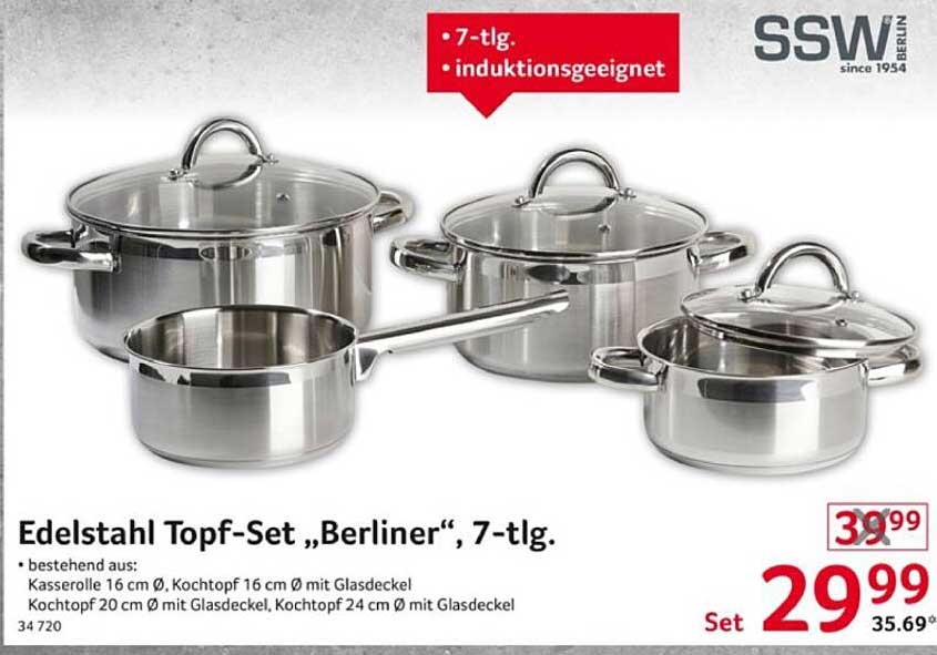 Edelstahl Topf-Set "Berliner", 7-tlg.