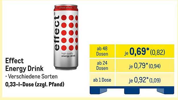 Effect Energy Drink - Verschiedene Sorten 0,33-l-Dose (zzgl. Pfand)
