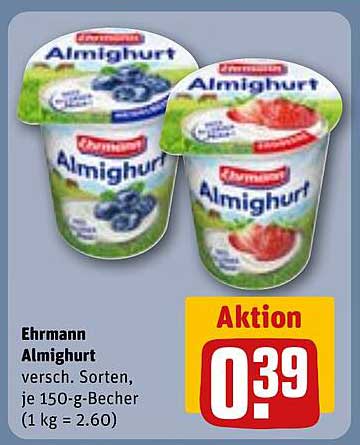 Ehrmann Almighurt - verschiedene Sorten
