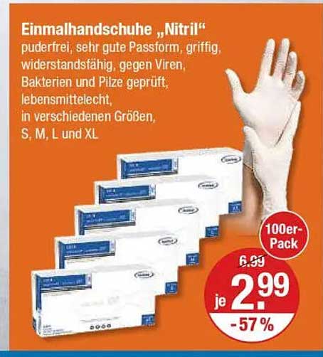 Einmalhandschuhe „Nitril“ – 100er-Pack