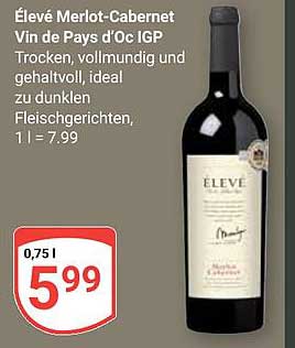 Élevé Merlot-Cabernet Vin de Pays d'Oc IGP