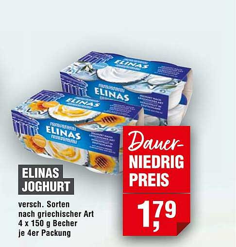 ELINAS JOGHURT - Verschiedene Sorten nach griechischer Art