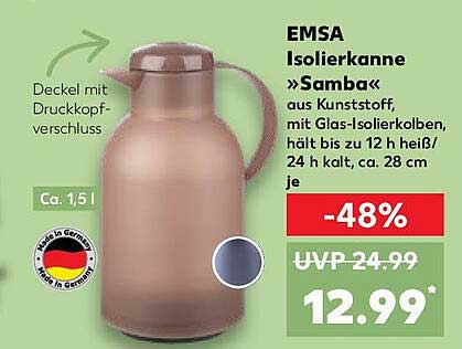 EMSA Isolierkanne »Samba« aus Kunststoff, 1,5 l
