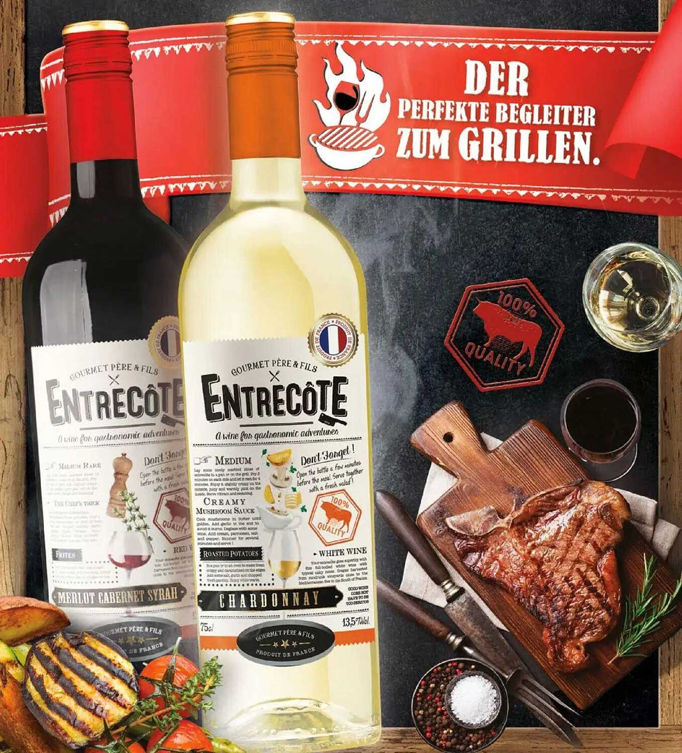 Entrecôte Weine - Der perfekte Begleiter zum Grillen