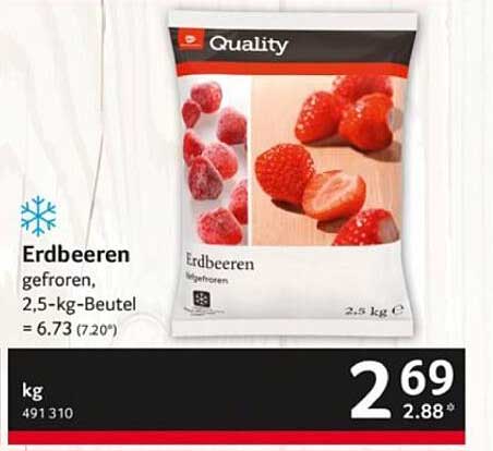 Erdbeeren gefroren, 2,5-kg-Beutel
