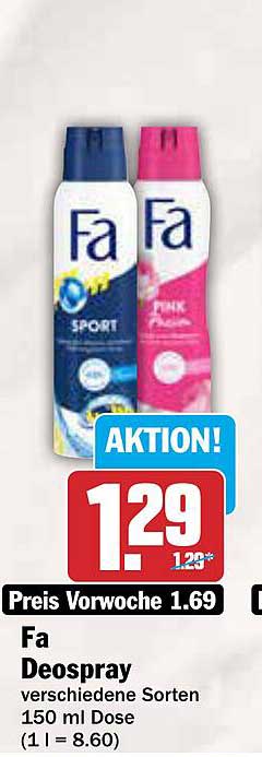 Fa Deospray verschiedene Sorten 150 ml Dose