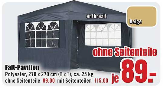 Falt-Pavillon anthrazit ohne Seitenteile
