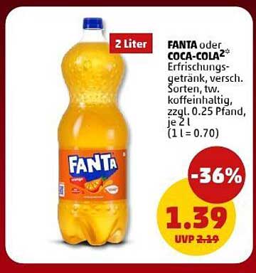 FANTA oder COCA-COLA* Erfrischungsgetränk 2 Liter