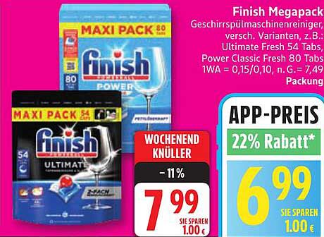 Finish Megapack Geschirrspülmaschinenreiniger (versch. Varianten)