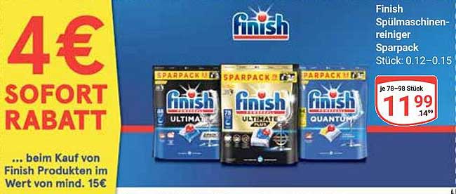 Finish Spülmaschinen-Reiniger Sparpack