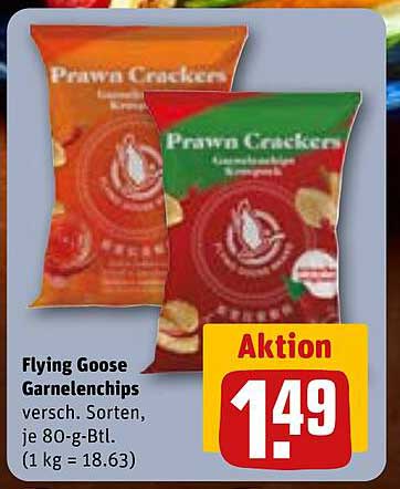 Flying Goose Garnelenchips 80-g-Btl.