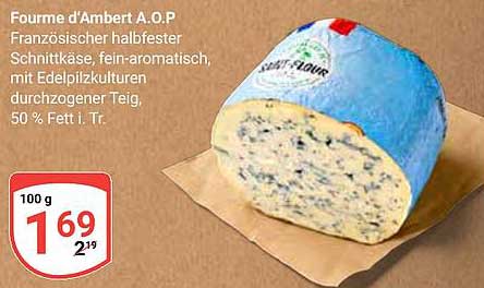 Fourme d'Ambert A.O.P - Franz. halbfester Schnittkäse