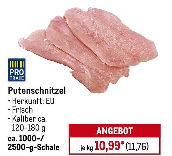 Frische Putenschnitzel – 2500 g verpackt zu einem unschlagbaren Preis!