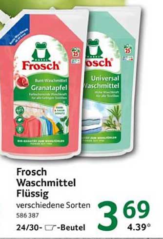 Frosch Waschmittel Flüssig – Granatapfel und Universal