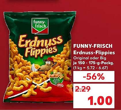 FUNNY-FRISCH Erdnuss-Flippies 150-175g