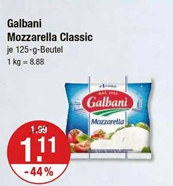 Galbani Mozzarella Classic je 125-g-Beutel