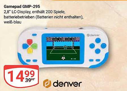 Gamepad GMP-295 mit 200 Spielen – weiß-blau