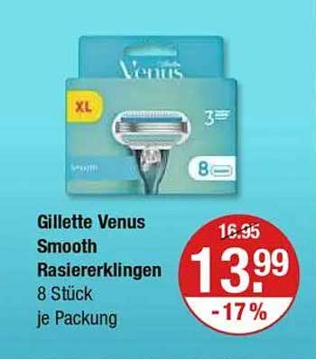 Gillette Venus Smooth Rasiererklingen 8 Stück je Packung