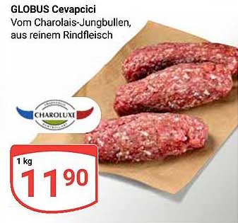 GLOBUS Cevapcici vom Charolais-Jungbullen, aus reinem Rindfleisch