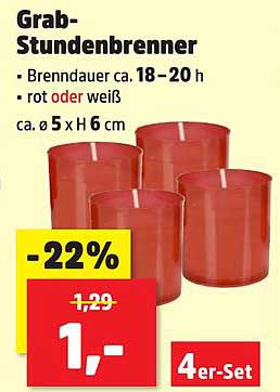 Grab-Stundenbrenner 4er-Set