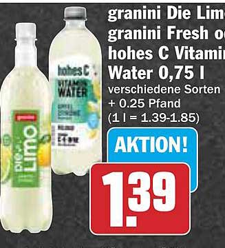 granini Die Limo oder hohes C Vitamin Water 0,75 l - verschiedene Sorten
