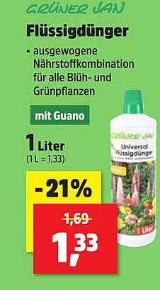GRÜNER JAN Flüssigdünger 1 Liter