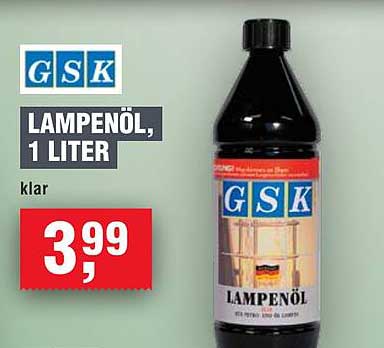 GSK Lampenöl, 1 Liter klar