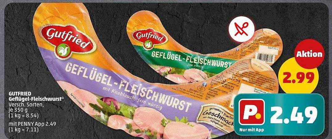 Gutfried Geflügel-Fleischwurst 350 g