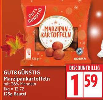 GUT&GÜNSTIG Marzipankartöffeln mit 26% Mandeln