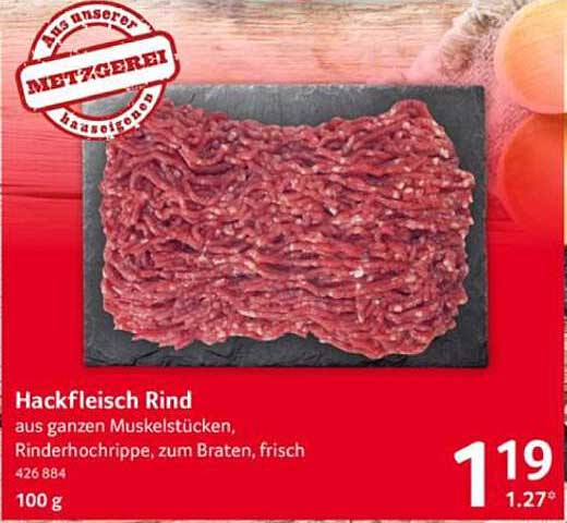 Hackfleisch Rind aus ganzen Muskelstücken, Rinderhochrippe, zum Braten, frisch