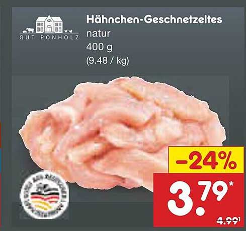 Hähnchen-Geschnetzeltes natur 400 g