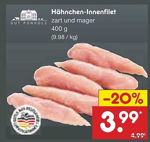 Hähnchen-Innenfilet zart und mager 400 g