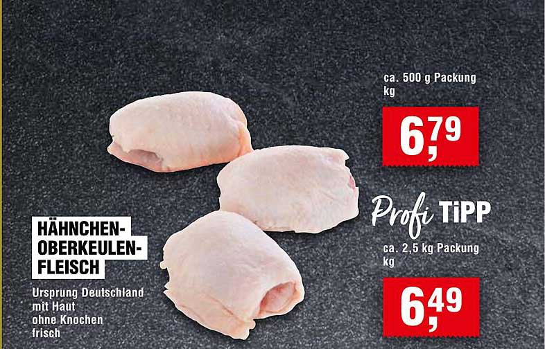 Hähnchen-Oberkeulen-Fleisch