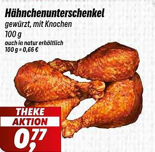 Hähnchenunterschenkel gewürzt, mit Knochen