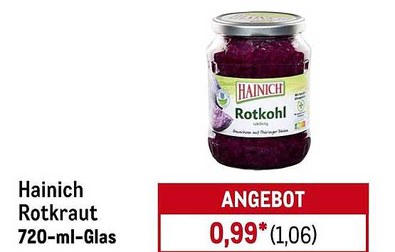 Hainich Rotkraut 720-ml-Glas
