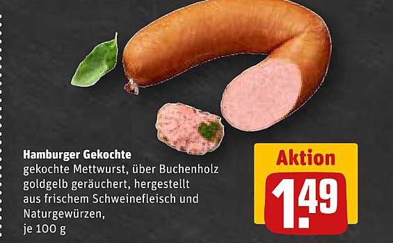 Hamburger Gekochte Mettwurst, je 100 g