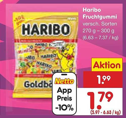 Haribo Fruchtgummi 270 g - 300 g - Verschiedene Sorten