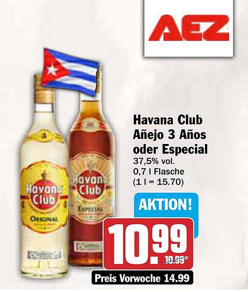 Havana Club Añejo 3 Años oder Especial 0,7 l