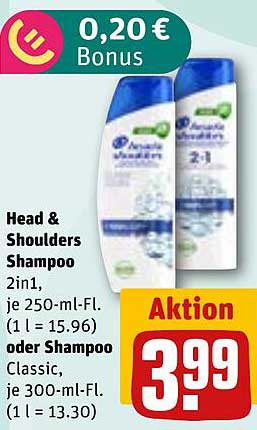 Head & Shoulders Shampoo 2in1 oder Classic