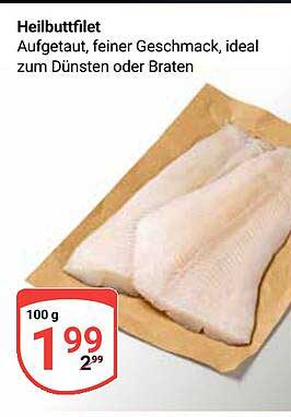 Heilbuttfilet - Aufgetaut, feiner Geschmack, ideal zum Dünsteln oder Braten
