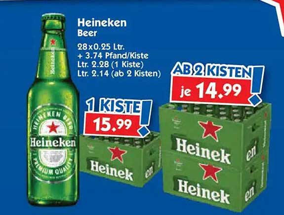 Heineken Bier - Kistenangebot