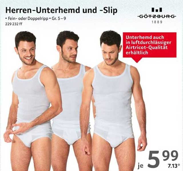 Herren-Unterhemd und -Slip in luftdurchlässiger Airtricot-Qualität