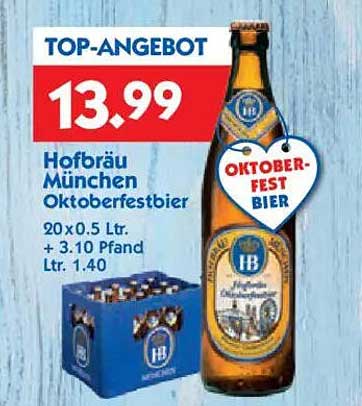 Hofbräu München Oktoberfestbier 20x0,5 Ltr.
