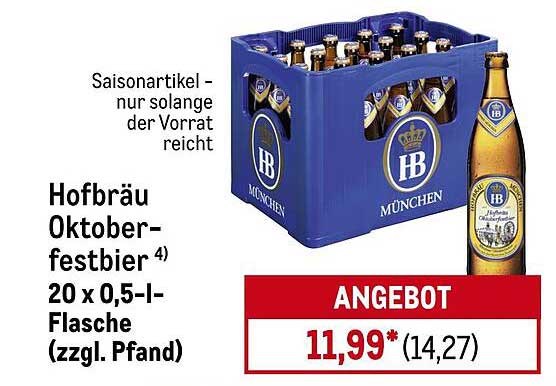 Hofbräu Oktoberfestbier - 20 x 0,5 l-Flasche (zzgl. Pfand)