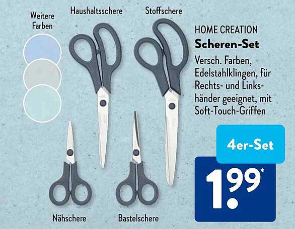 HOME CREATION Scheren-Set 4er-Set
