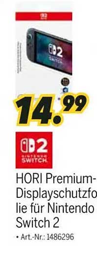 HORI Premium-Displayschutzfolie für Nintendo Switch 2